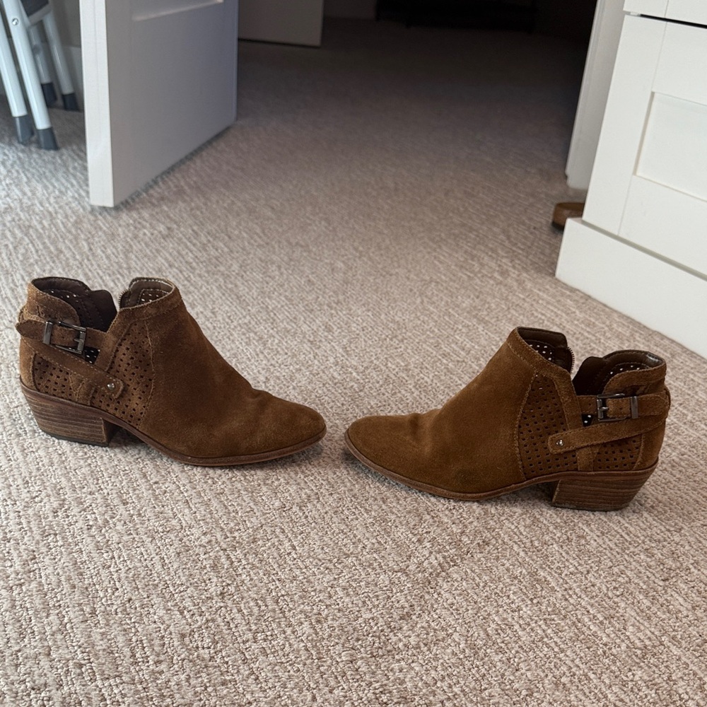 Vince Camuto Brown Suede Ankle Booties